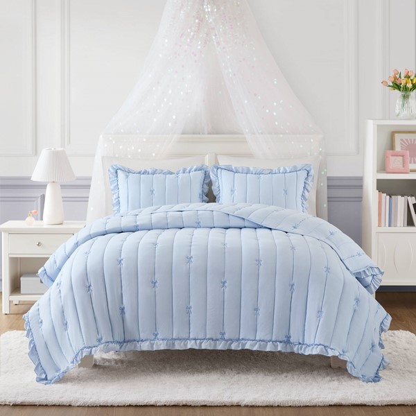 Intelligent Design Liv Quilt Set in Blue, Full/Queen ID13-2521 - Image 6