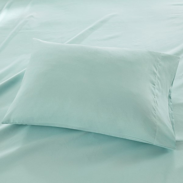 Madison Park Luxurious Brushed Microfiber Deep Pocket Sheet Set in Seafoam, King MP20-2391 - Image 2