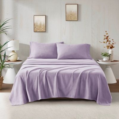 True North by Sleep Philosophy Micro Fleece Sheet Set in Lavender, Twin SHET20-792