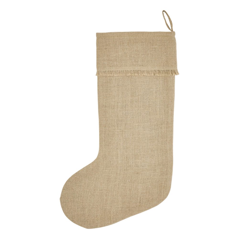 Greetings Jute Burlap Tan Stocking 12x20 - Image 2