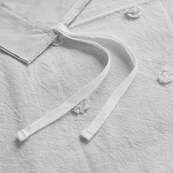 Urban Habitat Brooklyn Cotton Jacquard Duvet Cover Set with Euro Shams and Throw Pillows in Grey, Twin/Twin XL UH12-2162 - Image 4