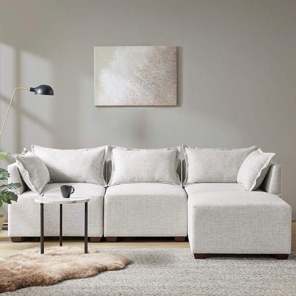 INK+IVY Molly Modular Sectional Sofa Collection in Silver Grey, Corner Chair II100-0505 - Image 5