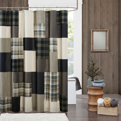 Woolrich Winter Hills 100% Cotton Shower Curtain in Tan, 72x72" WR70-1815