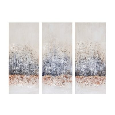Madison Park Twilight Mystere Hand Embellished 3-Piece Canvas Wall Art Set in Blush/Grey, Set of 3 MP95C-0172
