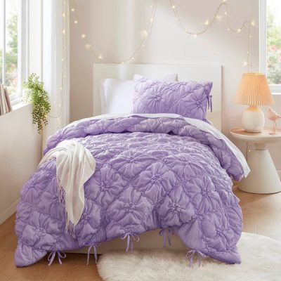 Intelligent Design Lily Comforter Set in Purple, Twin ID10-2473