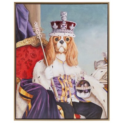 Madison Park Pet Portrait Framed Canvas Wall Art in King Charles Spaniel III, One Size ID95C-0047