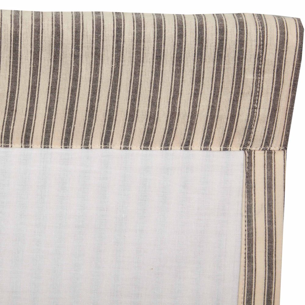 Sawyer Mill Charcoal Chambray Solid Short Panel with Attached Patchwork Valance Set of 2 63x36 - Image 3