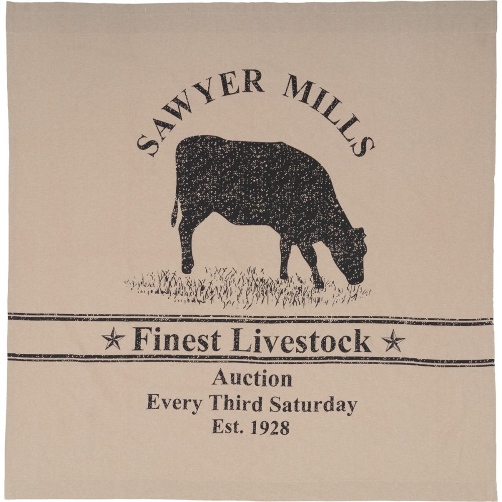 Sawyer Mill Charcoal Cow Shower Curtain 72x72 - Image 2