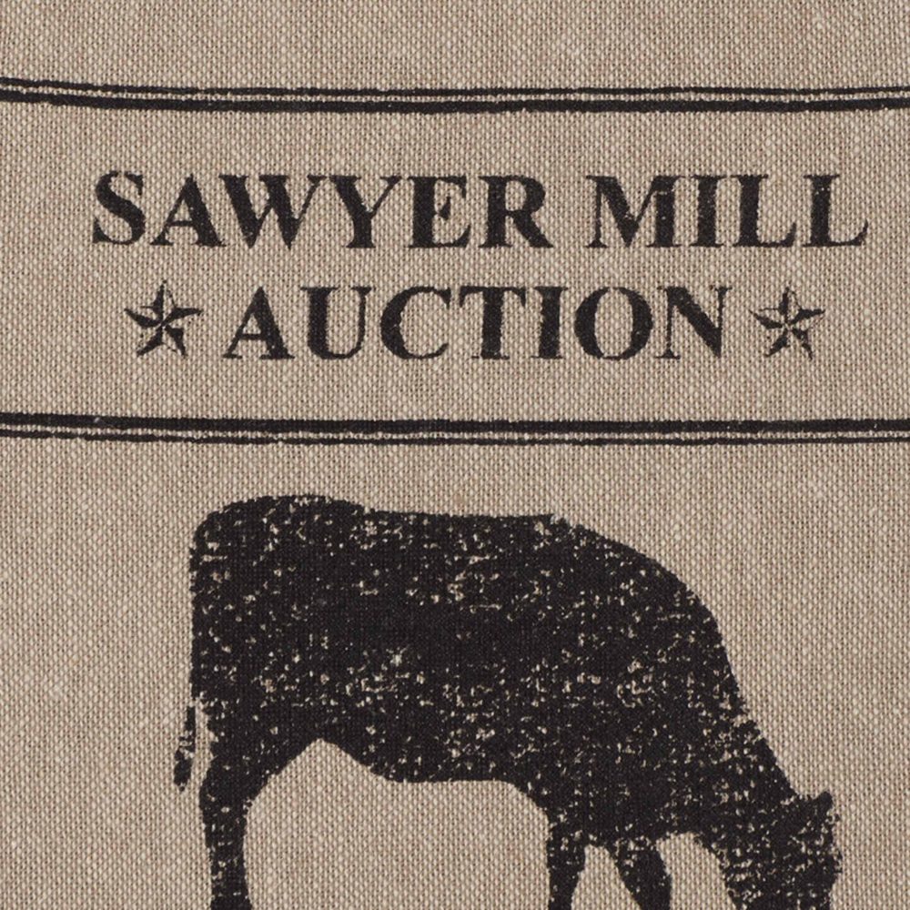 Sawyer Mill Charcoal Cow Button Loop Tea Towel Set of 2 - Image 4