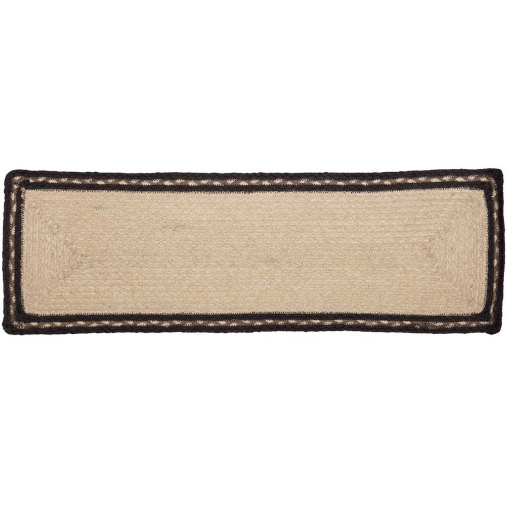 Sawyer Mill Charcoal Cow Jute Stair Tread Rect Latex 8.5x27 - Image 3