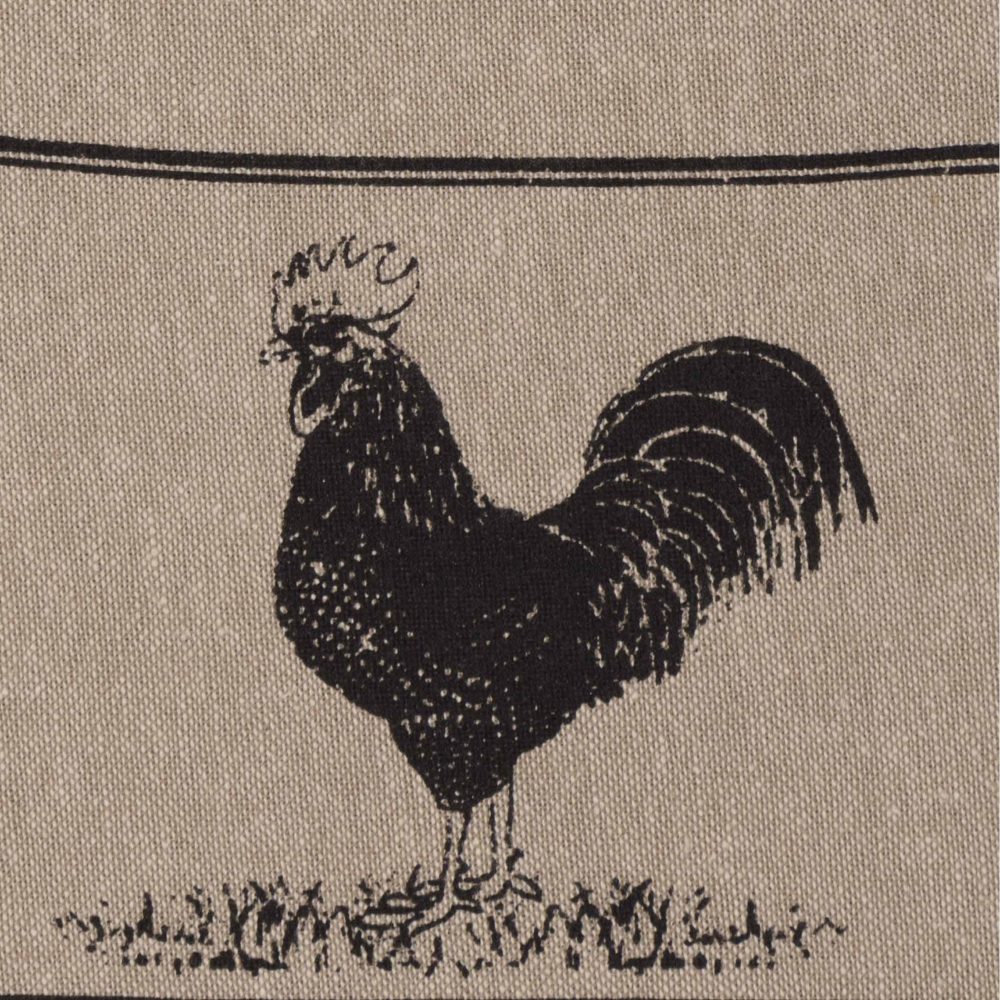 Sawyer Mill Charcoal Poultry Button Loop Tea Towel Set of 2 - Image 4