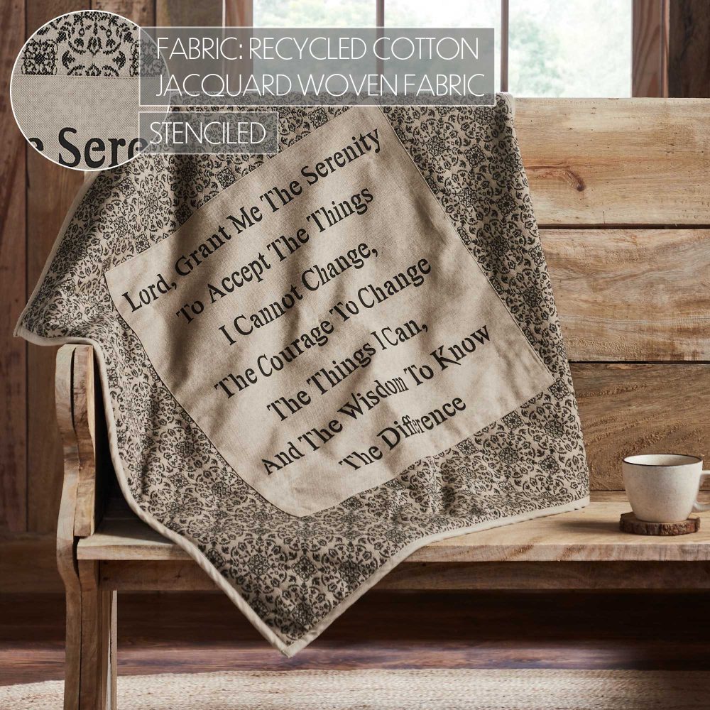 Custom House Black Tan Jacquard Quilted Lap Throw 34Wx34L - Image 5