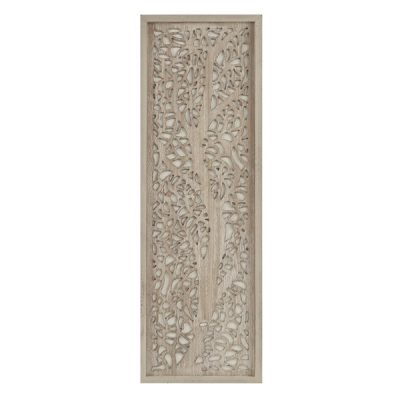 Madison Park Laurel Branches Laser Cut Tree Framed Panel Wall Decor in Natural, One Size MP95B-0275