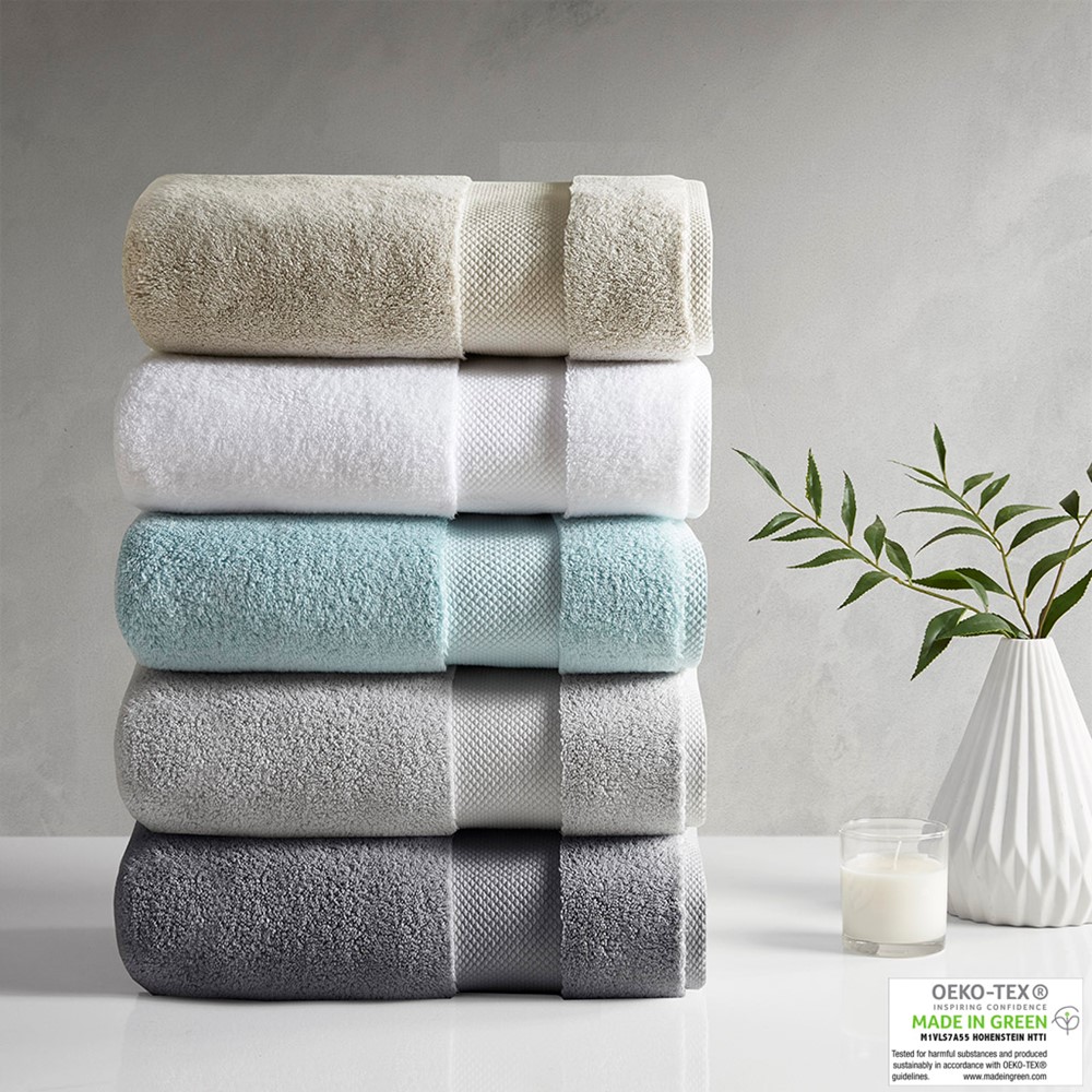 Madison Park Signature Splendor 1000gsm 100% Cotton 6 Piece Towel Set in Blue, 6-Piece MPS73-433 - Image 2
