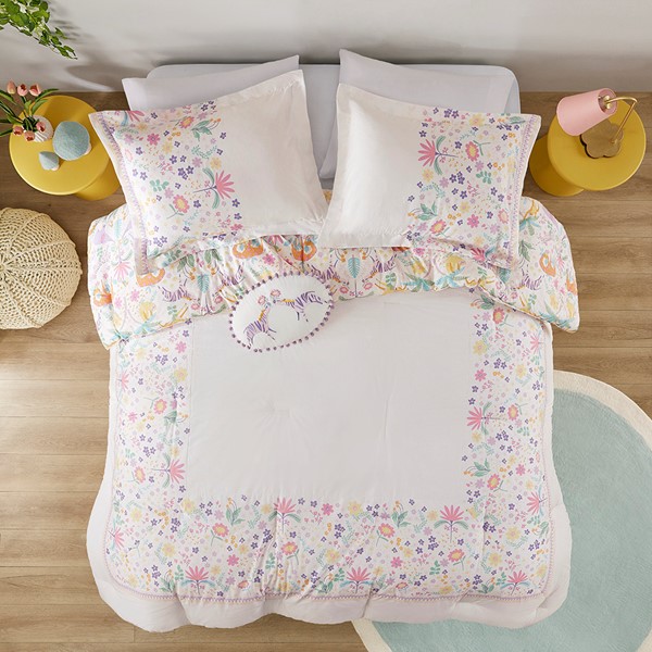 Urban Habitat Kids Lulu Floral Reversible Cotton Comforter Set with Throw Pillow in Purple, Full/Queen UHK10-0231 - Image 5