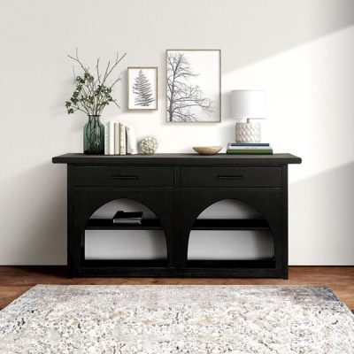 Chapel Hill Grayson Accent Console in Black/Grey, One Size CH125-1000