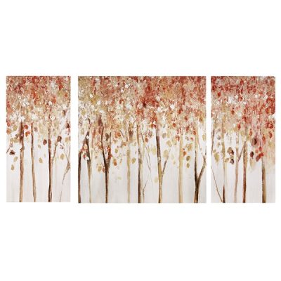 Madison Park Autumn Forest Triptych 3-piece Textured Canvas Wall Art Set in Red, 3-Piece MP95C-0207