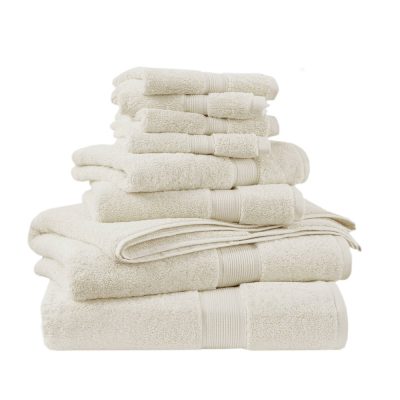 Madison Park Signature 800GSM 100% Cotton 8 Piece Towel Set in Cream, 8-Piece MPS73-189
