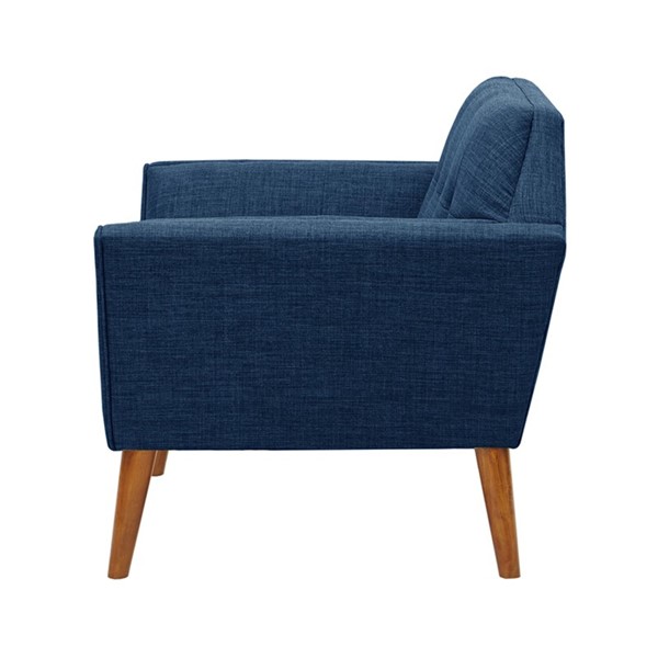 INK+IVY Newport Wide Mid-Century Modern Lounge Chair Set of 2 in Blue, Set of 2 II100-0526 - Image 2