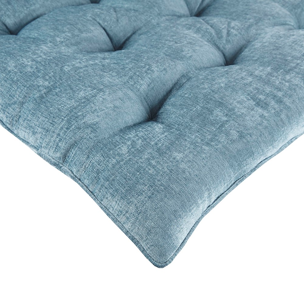 Intelligent Design Edelia Poly Chenille Lounge Floor Pillow Cushion in Aqua, 27" x 74" ID31-1529 - Image 7