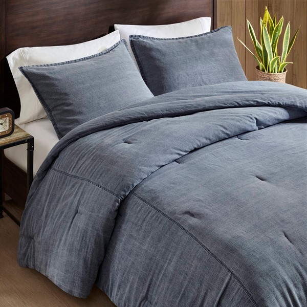 Woolrich Mckenzie Cotton Twill Washed Comforter Set in Blue, King/Cal King WR10-4035 - Image 2