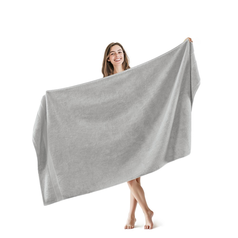 Madison Park Signature 800GSM 100% Cotton Bath Sheet 2 Piece Set in Silver, 34x68" - 2PK MPS73-431 - Image 6