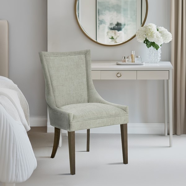 Madison Park Signature Ultra Upholstered Dining Side Chairs with wood legs (Set of 2) in Light Green Multi, Set of 2 MPS108-0296 - Image 3