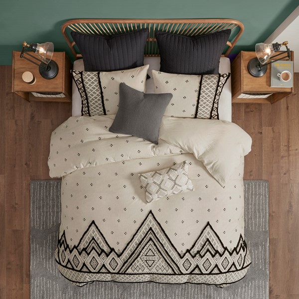 INK+IVY Marta 3 Piece Flax and Cotton Blended Duvet Cover Set in Natural, King/Cal King II12-1111 - Image 5