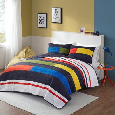 Urban Habitat Kids Morris Stripe Printed Quilt Set, Twin UHK13-0222