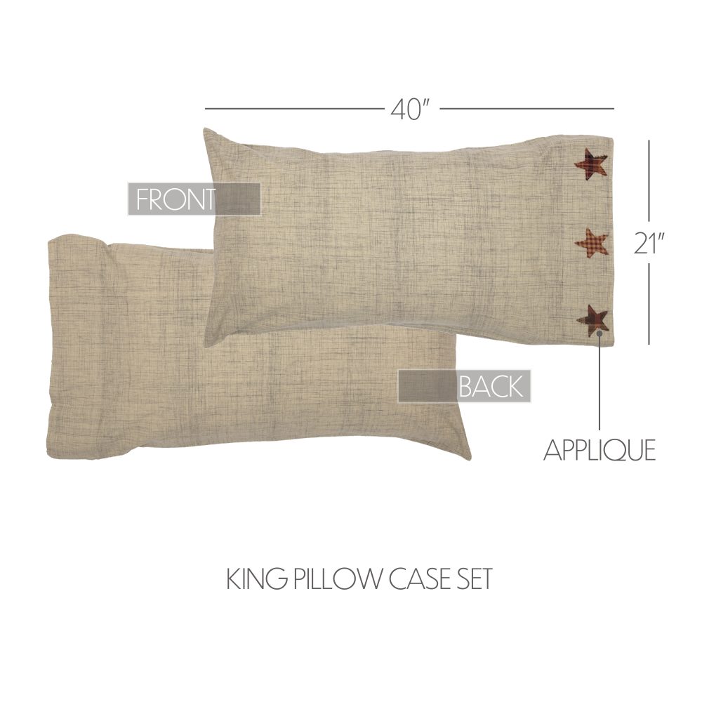 Abilene Star King Pillow Case Set of 2 21x40 - Image 5
