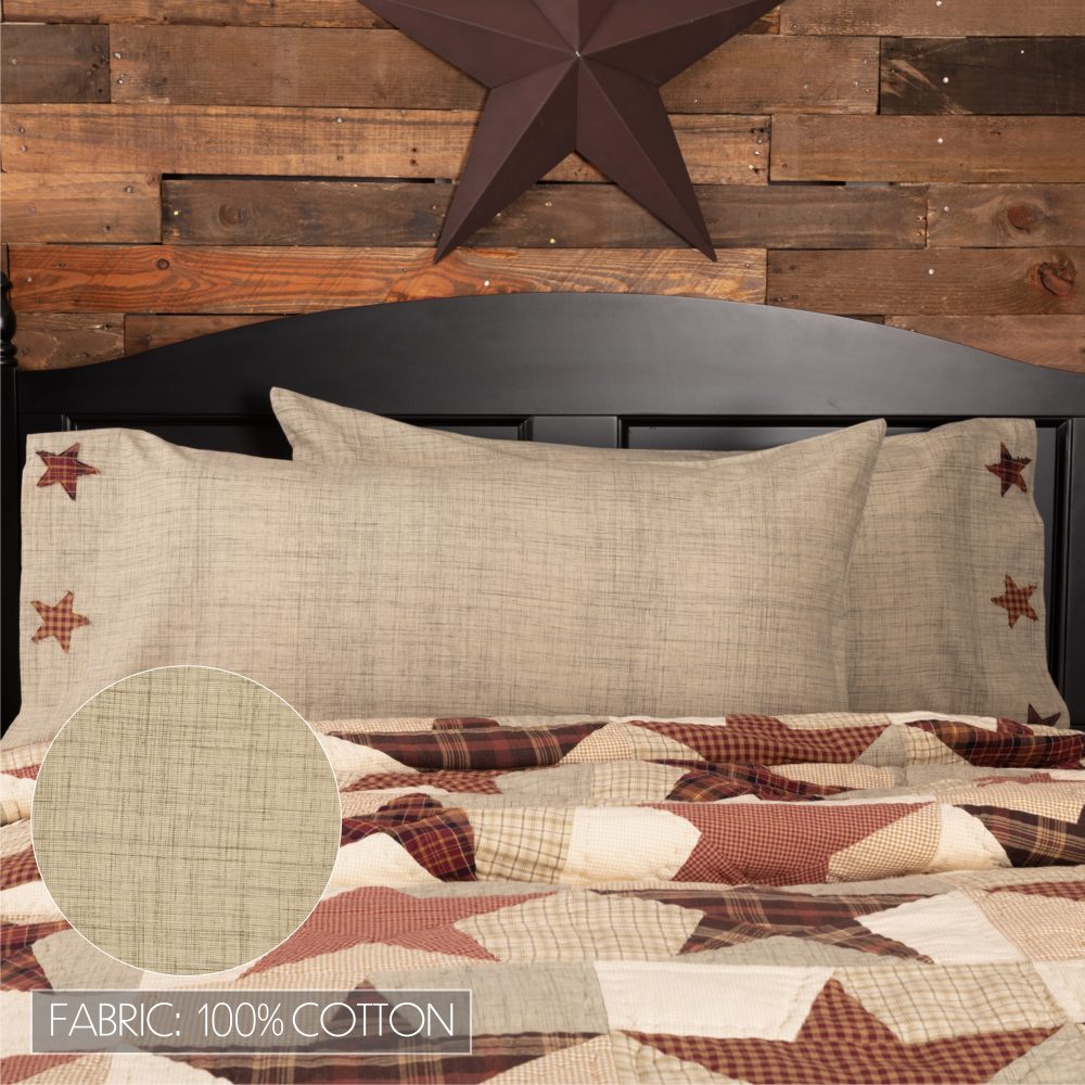 Abilene Star King Pillow Case Set of 2 21x40 - Image 6