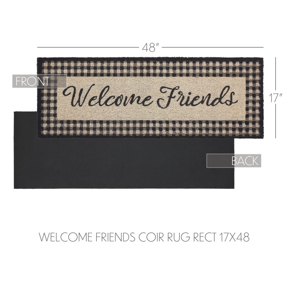 Finders Keepers Welcome Friends Coir Rug Rect 17x48 - Image 4
