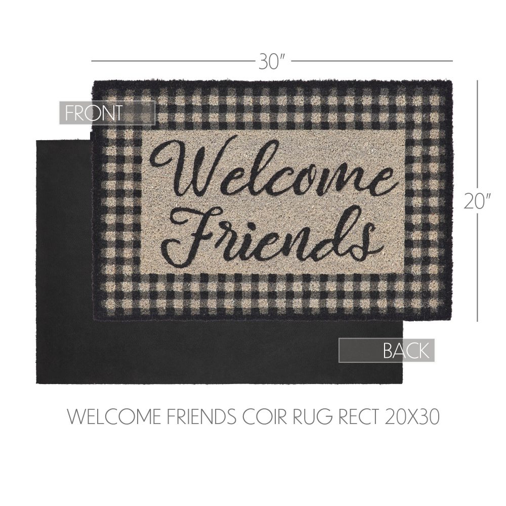 Finders Keepers Welcome Friends Coir Rug Rect 20x30 - Image 4