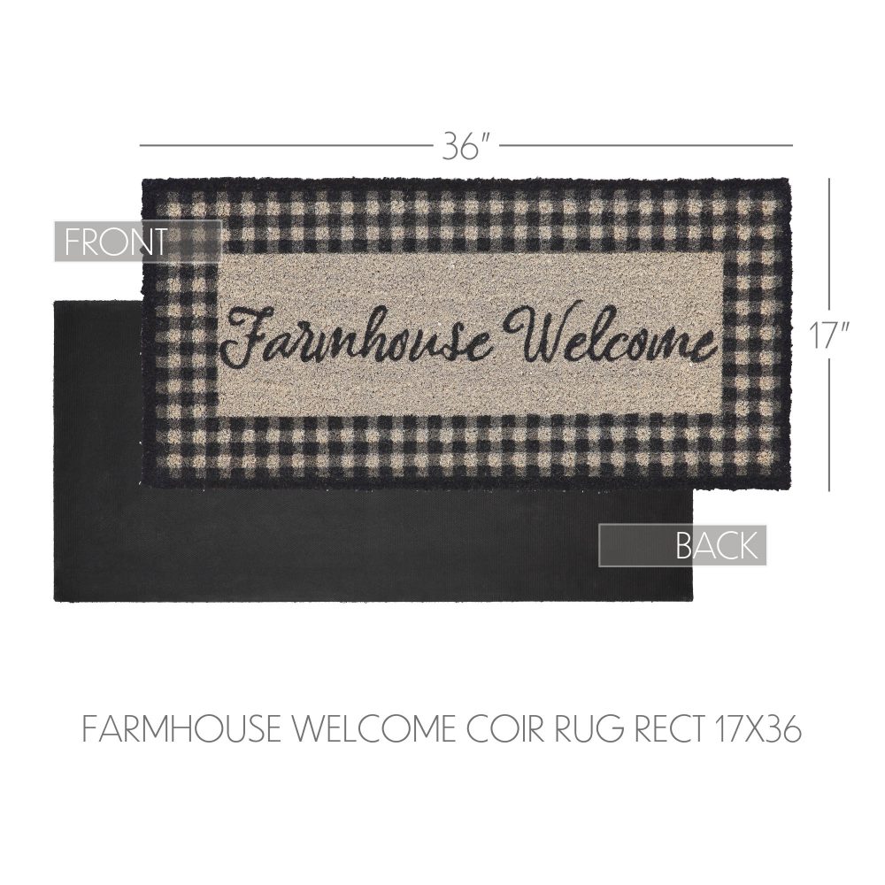 Finders Keepers Farmhouse Welcome Coir Rug Rect 17x36 - Image 4