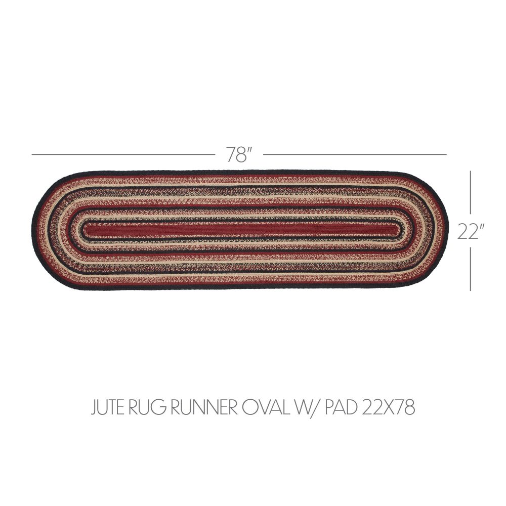 Connell Jute Rug/Runner Oval w/ Pad 22x78 - Image 4