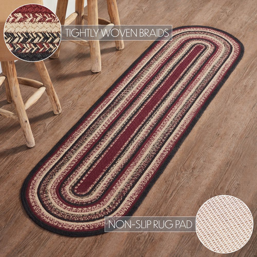 Connell Jute Rug/Runner Oval w/ Pad 22x78 - Image 6