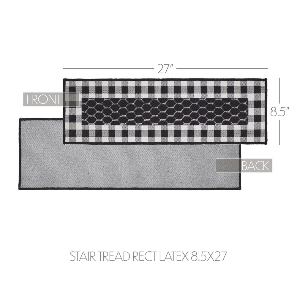 Down Home Polyester Stair Tread Rect Latex 8.5x27 - Image 6