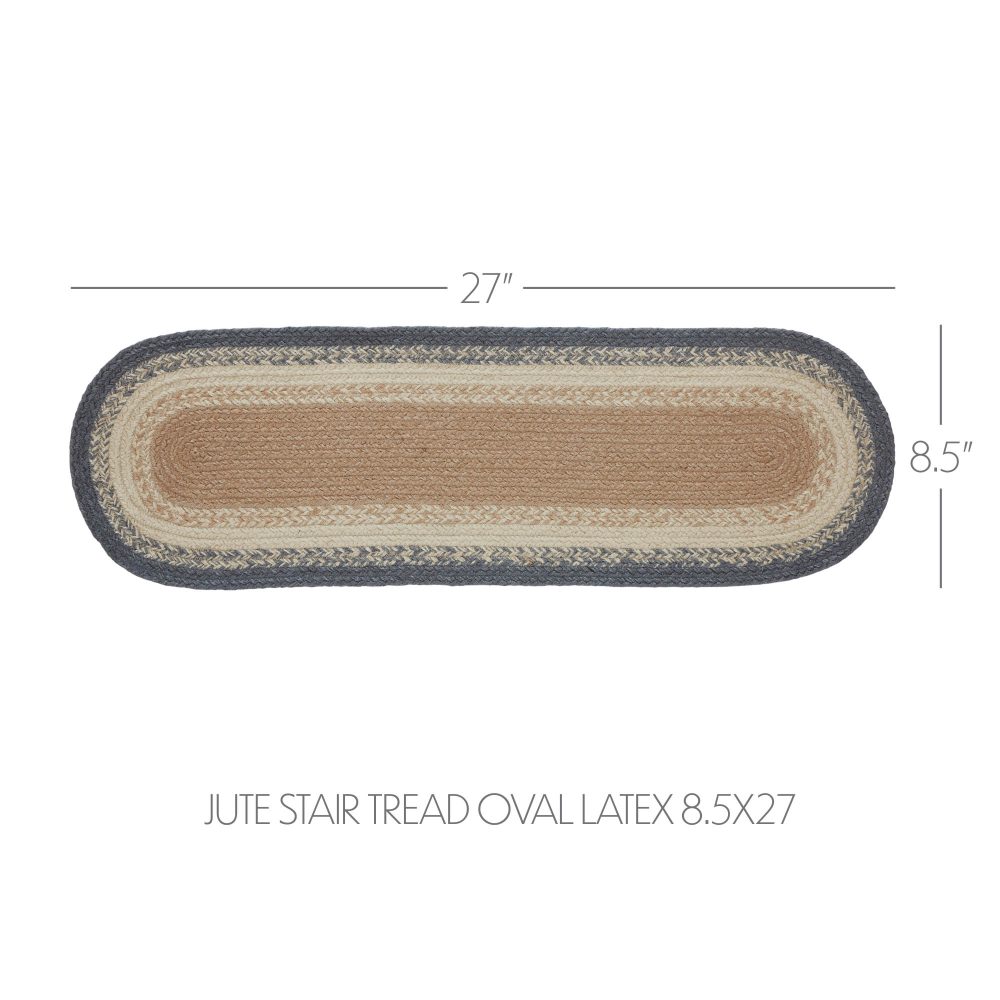 Finders Keepers Jute Stair Tread Oval Latex 8.5x27 - Image 4