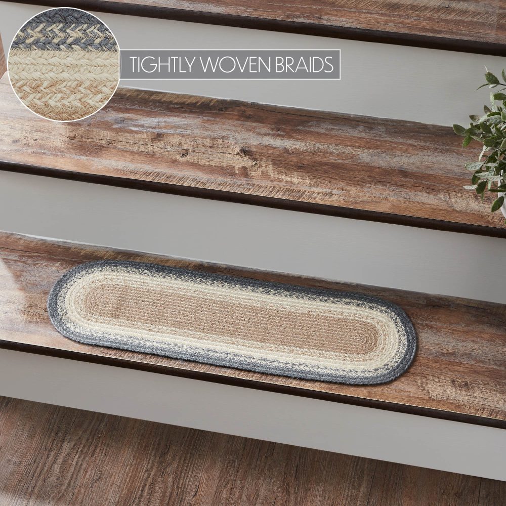 Finders Keepers Jute Stair Tread Oval Latex 8.5x27 - Image 5