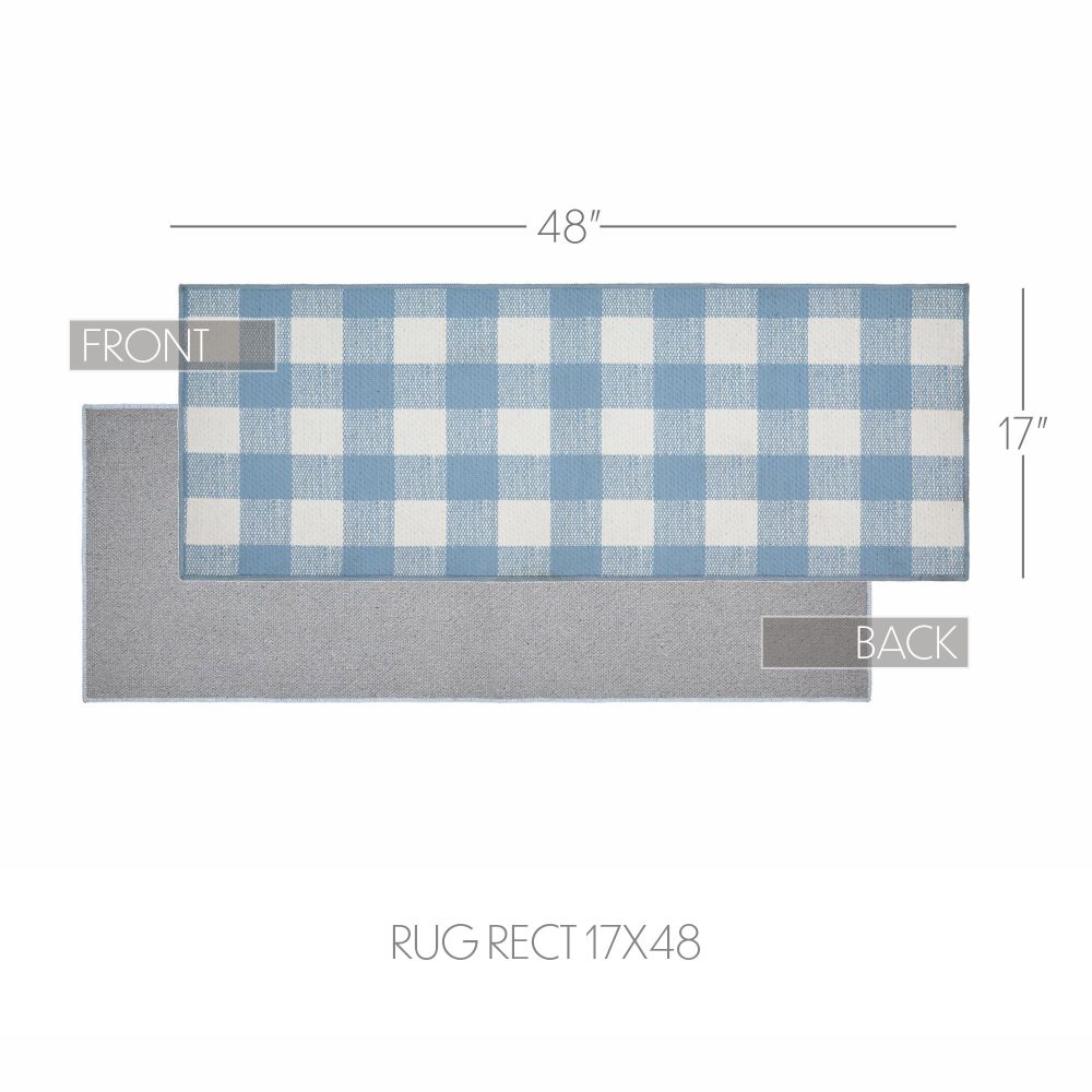 Annie Buffalo Check Blue Polyester Rug Rect 17x48 - Image 6