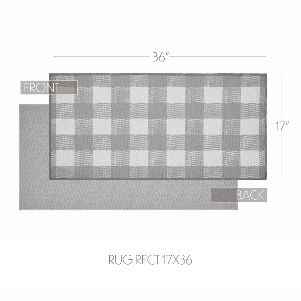 Annie Buffalo Check Grey Polyester Rug Rect 17x36 - Image 6