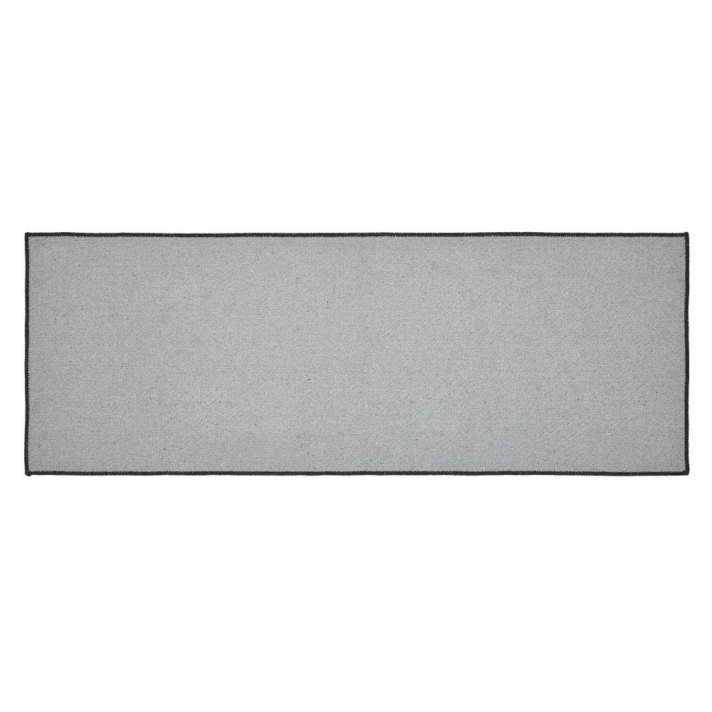 Black Check Polyester Rug Rect 17x48 - Image 5