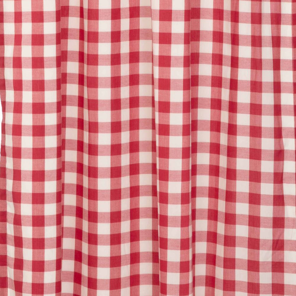 Annie Buffalo Red Check Ruffled Swag Set of 2 36x36x16 - Image 4