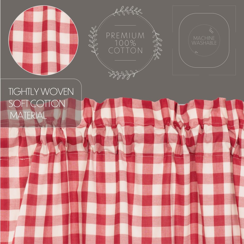 Annie Buffalo Red Check Swag Set of 2 36x36x16 - Image 7
