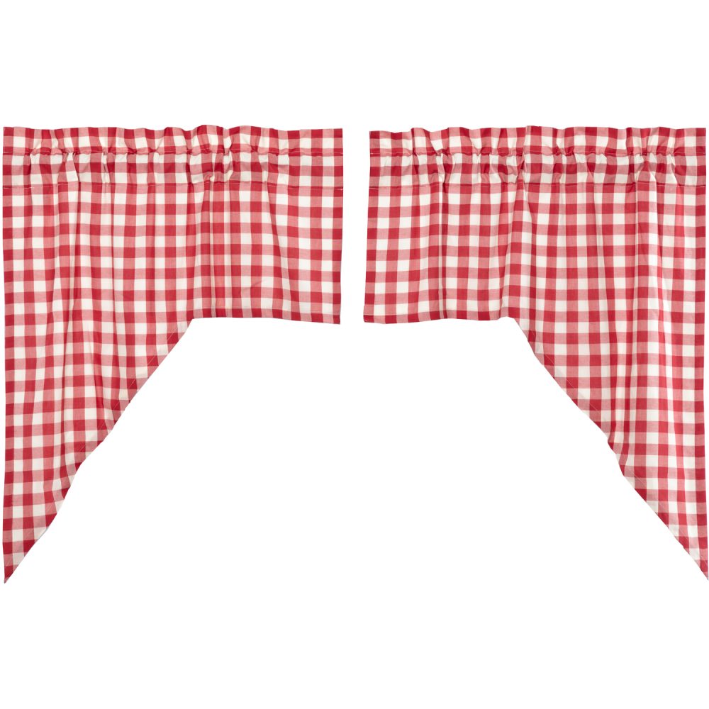 Annie Buffalo Red Check Swag Set of 2 36x36x16 - Image 2
