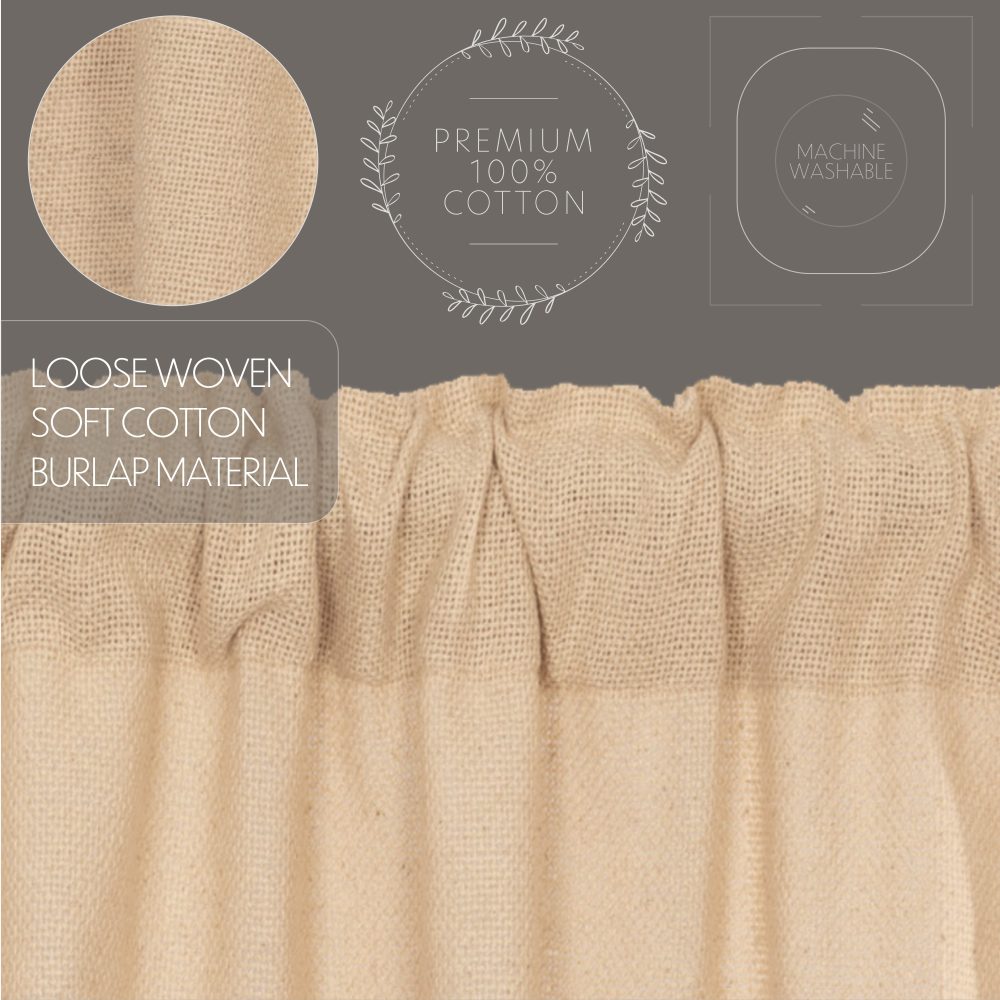 Burlap Vintage Prairie Swag Set of 2 36x36x18 - Image 7