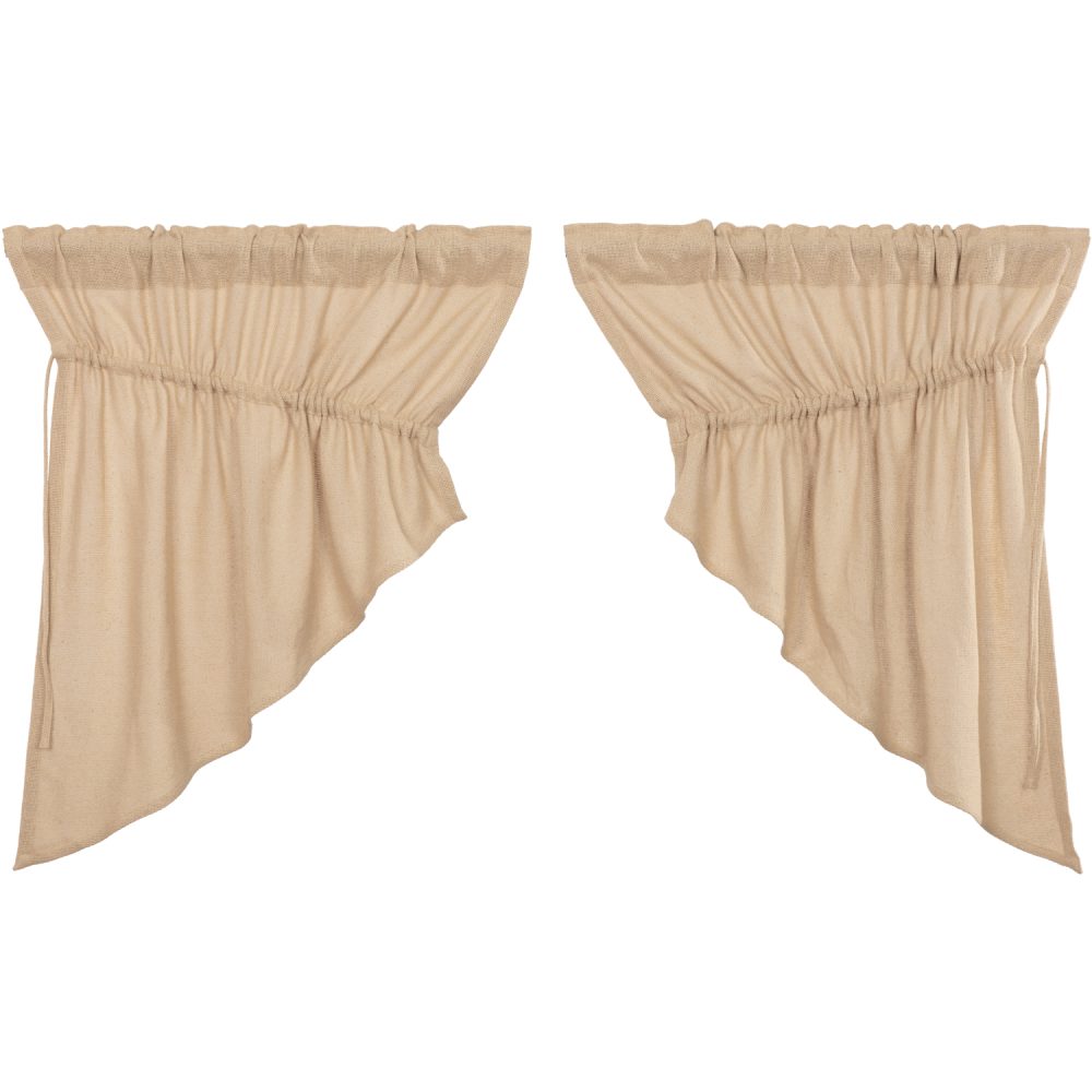 Burlap Vintage Prairie Swag Set of 2 36x36x18 - Image 2