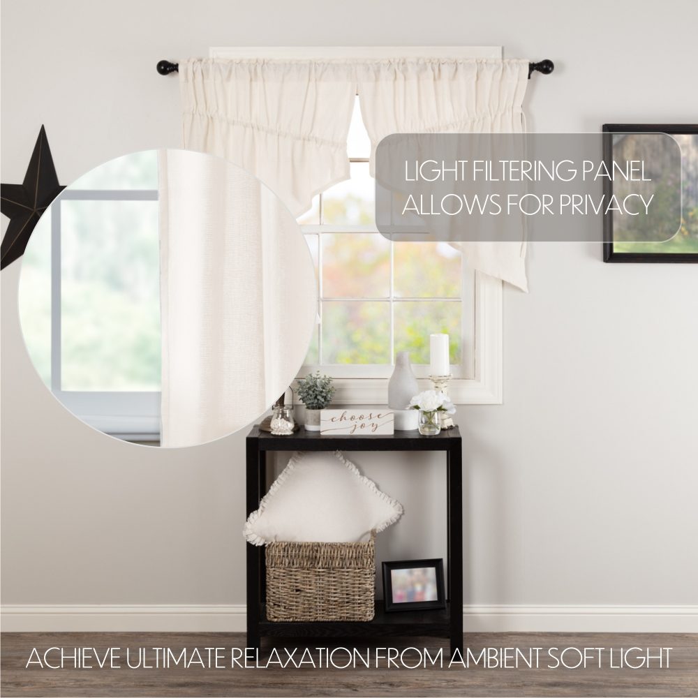 Burlap Antique White Prairie Swag Set of 2 36x36x18 - Image 5