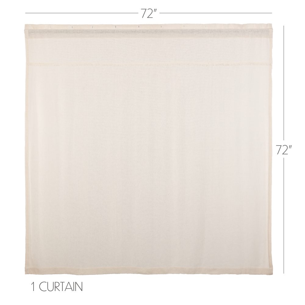 Burlap Antique White Shower Curtain 72x72 - Image 3