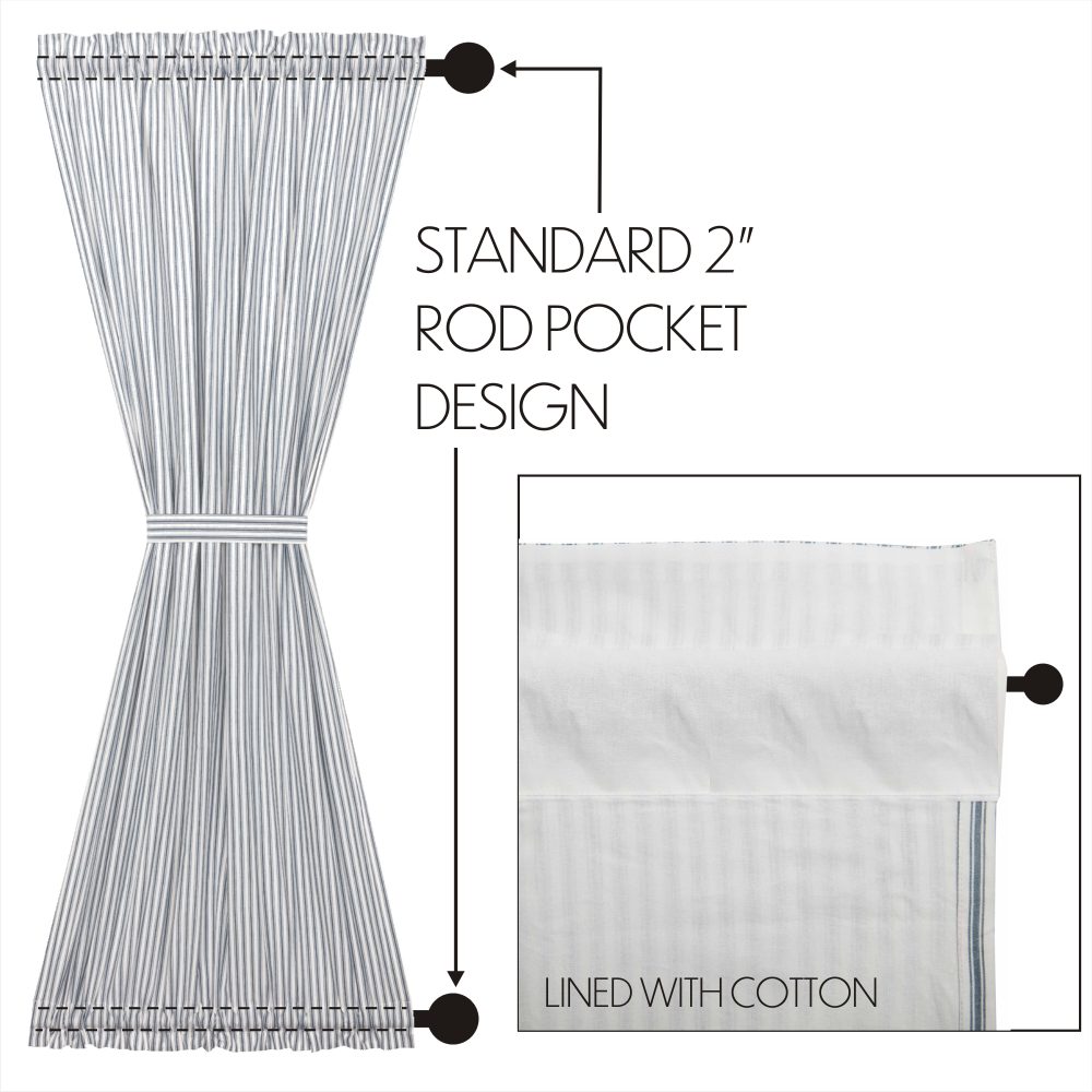 Sawyer Mill Blue Ticking Stripe Door Panel 72x40 - Image 7